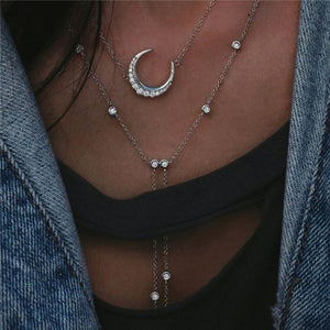 Choker and pendant necklace set of Crystal