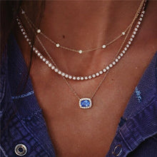Load image into Gallery viewer, Choker and pendant necklace set of Crystal