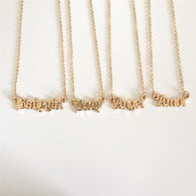 Load image into Gallery viewer, Ladies names  necklaces in golden