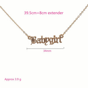 Ladies names  necklaces in golden