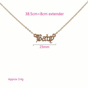 Ladies names  necklaces in golden