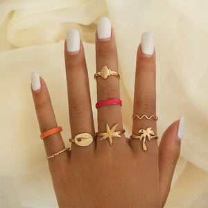 Finger rings  set with various designs