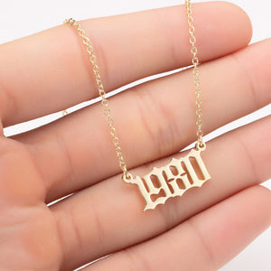 Birth year necklaces