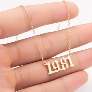 Birth year necklaces