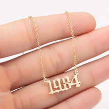 Load image into Gallery viewer, Birth year necklaces