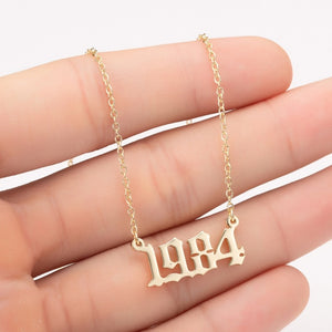 Birth year necklaces