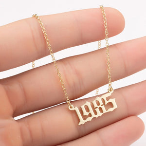 Birth year necklaces