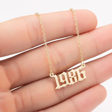 Load image into Gallery viewer, Birth year necklaces