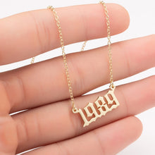 Load image into Gallery viewer, Birth year necklaces