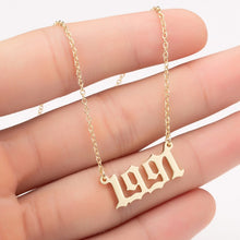 Load image into Gallery viewer, Birth year necklaces