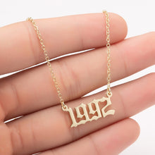 Load image into Gallery viewer, Birth year necklaces