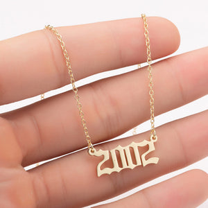 Birth year necklaces