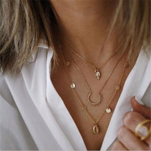 Load image into Gallery viewer, ladies choker necklce with moon and star