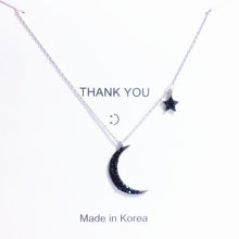 Load image into Gallery viewer, necklace with moon and star