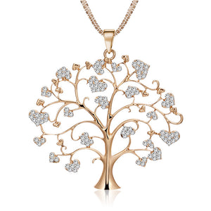 tree  with triple chain necklace