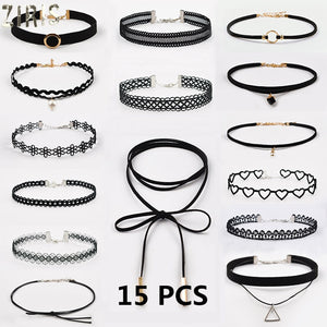 Black color  Choker sets with peerless styles