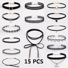 Load image into Gallery viewer, Black color  Choker sets with peerless styles