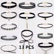 Load image into Gallery viewer, Black color  Choker sets with peerless styles