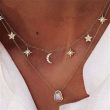 Load image into Gallery viewer, ladies choker necklce with moon and star