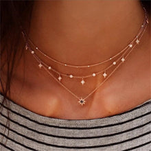 Load image into Gallery viewer, ladies choker necklce with moon and star