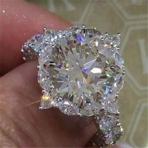 crystal rings in crown and diamond shape