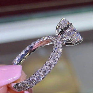 crystal rings in crown and diamond shape