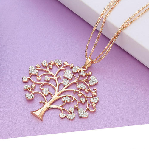 tree  with triple chain necklace