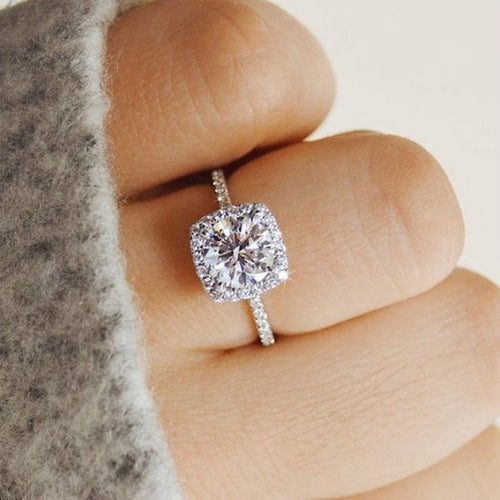 Crystal style  engagement ring