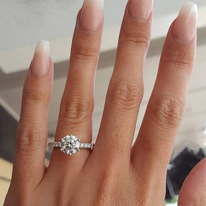 Crystal style  engagement ring