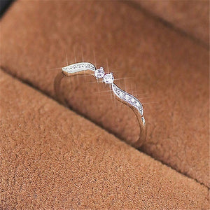 Crystal style  engagement ring